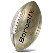 Barocity Football Premium Boy and Girl Official Match Ball With Reflective Rainbow Hex Pattern, Durable, Indoor, Outdoor, Training Playtime   Size 6 Gold
