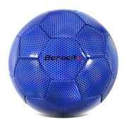 Barocity Soccer Ball - Premium Boys and Girls Official Match Ball with Cool Reflective Rainbow Hex Pattern, Durable, Indoor, Outdoor, Training, Practice, Playtime and Games - Iridescent Blue Size 5