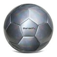 thumbnail image 1 of Barocity Soccer Ball - Premium Official Match Ball with Cool Reflective Rainbow Hex Pattern, Durable Adult and Kids Soccer Ball for Indoor, Outdoor, Training, Practice, Play and Games - Silver Size 5, 1 of 7