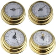 thumbnail image 1 of Barometer,Brass Color Wall Hanging baromete,4 Pcs/Set Thermometer Hygrometer Barometer Clocks,Copper Shell for Weather Station, 1 of 6