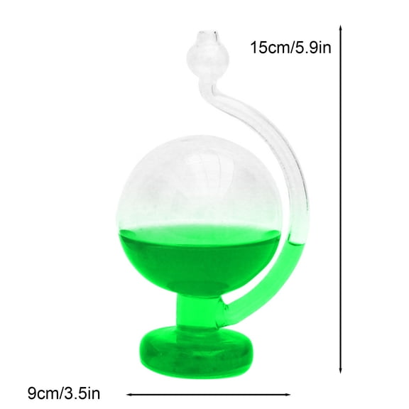 Barometer Forecast, Innovative Globe Shaped Weather Forecast Glass Bottle Barometers for The Home Weather Prediction, Durable Elegant Barometer Forecast Home Decoration, 2Pcs(Clear,3.5x3.5x5.9")