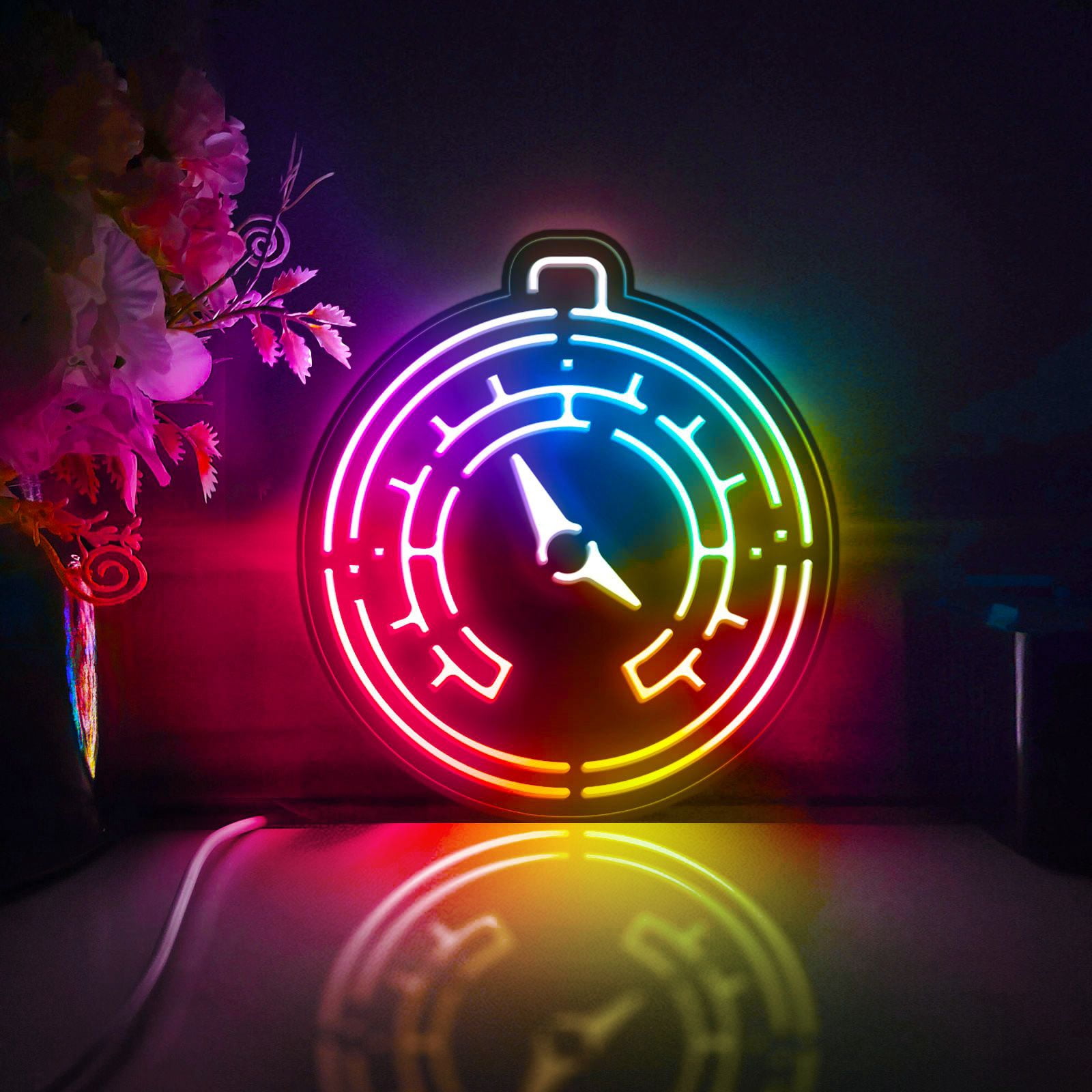 Barometer Led Readout Barometer Led Light Box, Dimmable Neon-Like Light Signs USB Power for ...