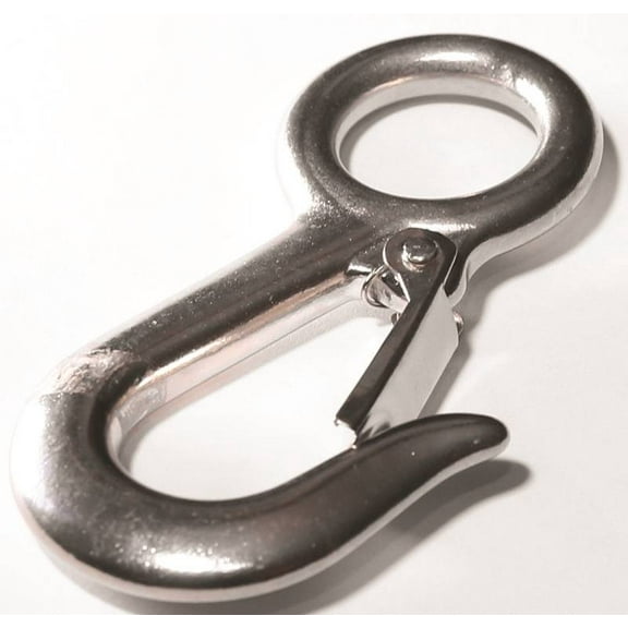 Baron 1-1/8 in. D X 4-5/8 in. L Polished Stainless Steel Snap Hook 400 lb