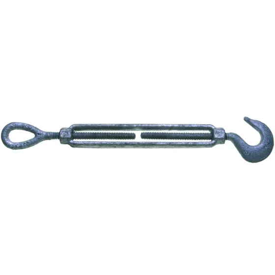 Baron 16-3/8X6 3/8 By 6 Inch Body Length Hook & Eye Drop Forged Hot Dip  Galvanized Turnbuckle