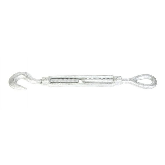 Baron 16-3/8X6 Hook and Eye Turnbuckle, 3/8 in Thread, 6 in L, 1000 lb, Forged Steel