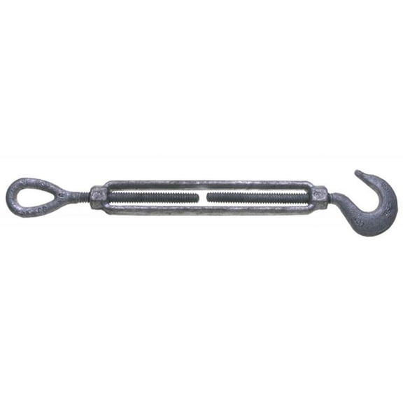 Baron 163412 0.75 x 12 in. Hot Dipped Galvanized Hook & Eye Turnbuckle