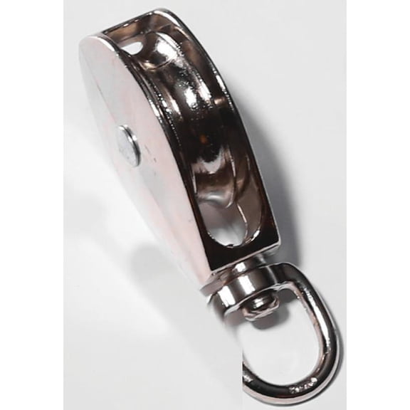 Baron 2 in. D Electro-Plated Iron Swivel Eye Single Eye Pulley