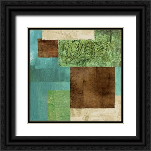Baron, Alphonse 20x20 Black Ornate Wood Framed with Double Matting Museum Art Print Titled - The River II