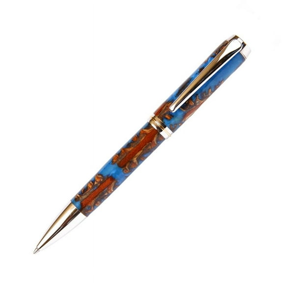 Baron Ball Point Pen - Turquoise Pine Cone
