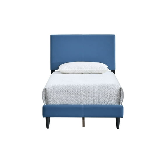 Baron Blue Wood Frame Twin Panel Bed