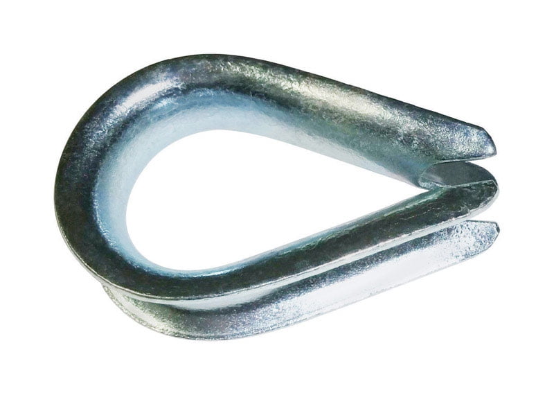 Baron Electrogalvanized Steel Wire Rope Thimble 2-1/2 in. L Baron Electrogalvanized Steel Wire Rope Thimble 2-1/2 in. L