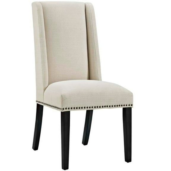 Modway Baron Fabric Dining Chair in Beige
