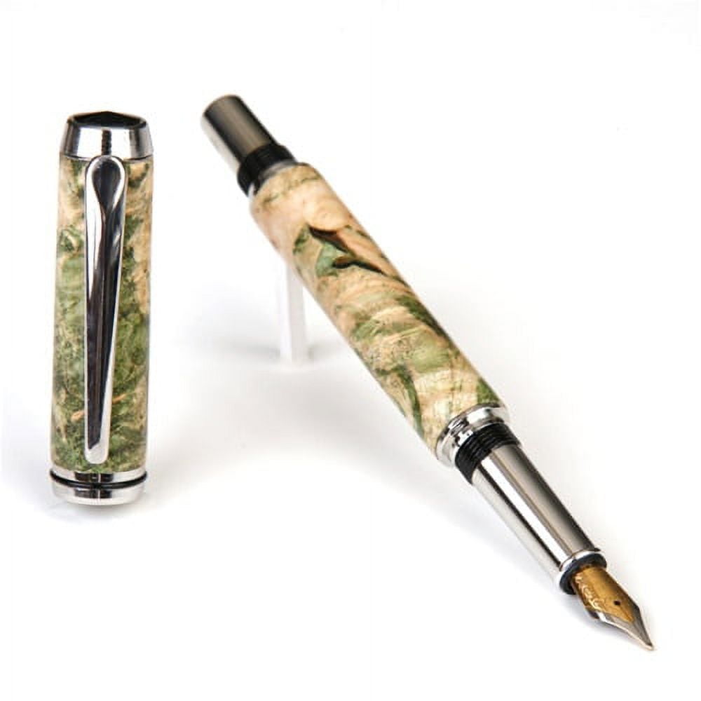 Baron Fountain Pen - Green Maple Burl