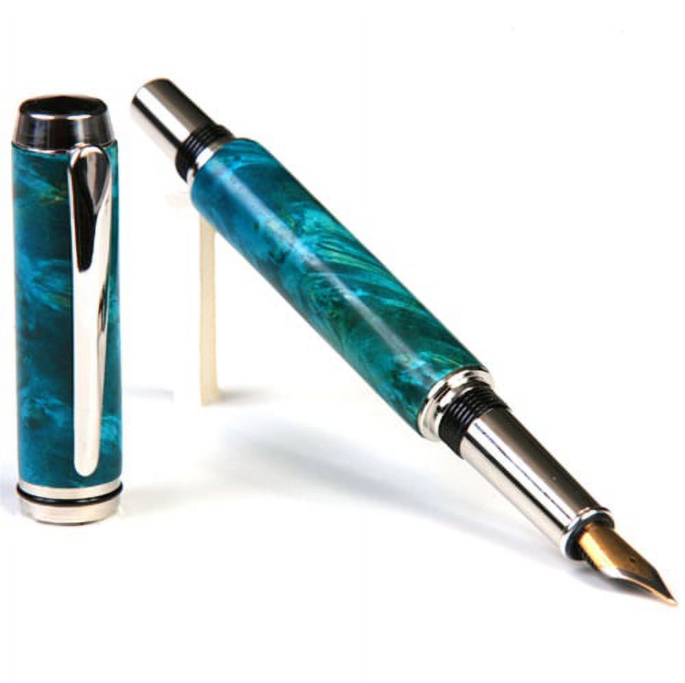 Baron Fountain Pen - Turquoise Box Elder