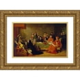 thumbnail image 1 of Baron Henry Nelson O'neil 14x11 Gold Ornate Wood Frame and Double Matted Museum Art Print Titled - The Trial of Queen Catherine of Aragon (1848), 1 of 4