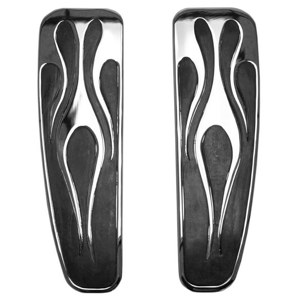 Baron Longboard Chrome Flame Driver Floorboards (BA-7002-03)