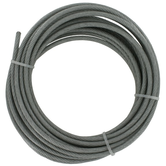 Baron Vinyl Coated Galvanized Steel 1/4-5/16 in. D X 30 ft. L Aircraft Cable