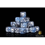 Baron Of Dice 6-Sided d6 Carcharodon Great White Shark - Void Grey Dice Pack [Rounded]