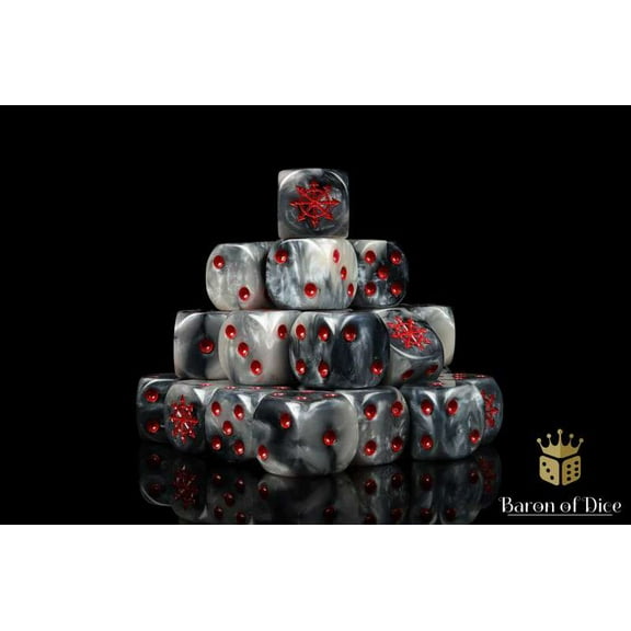 Baron Of Dice 6-Sided d6 Chaos Star Dice Pack (Red)