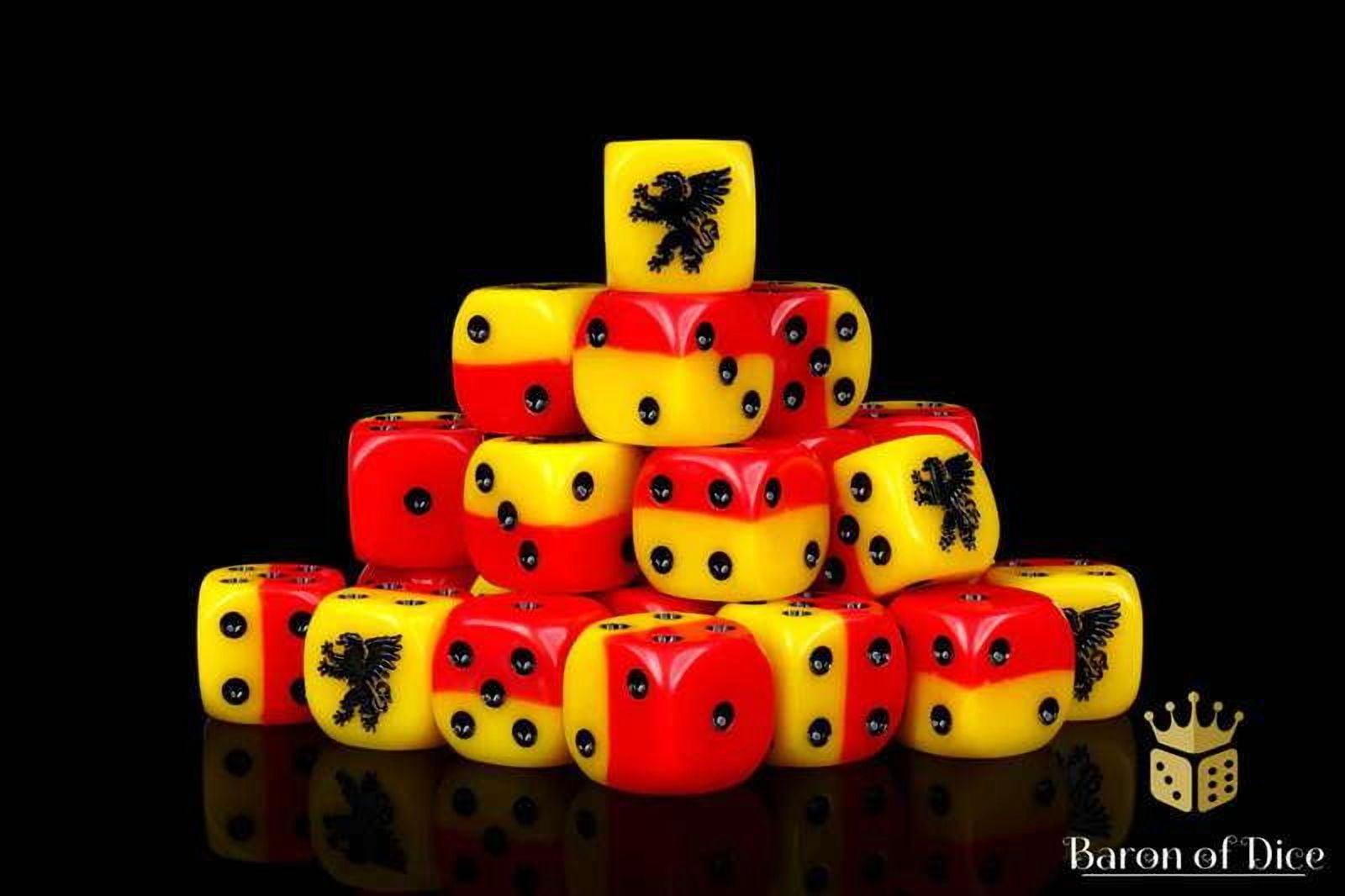 Baron Of Dice 6-Sided d6 Fighting Griffons Dice Pack [Round Corner]