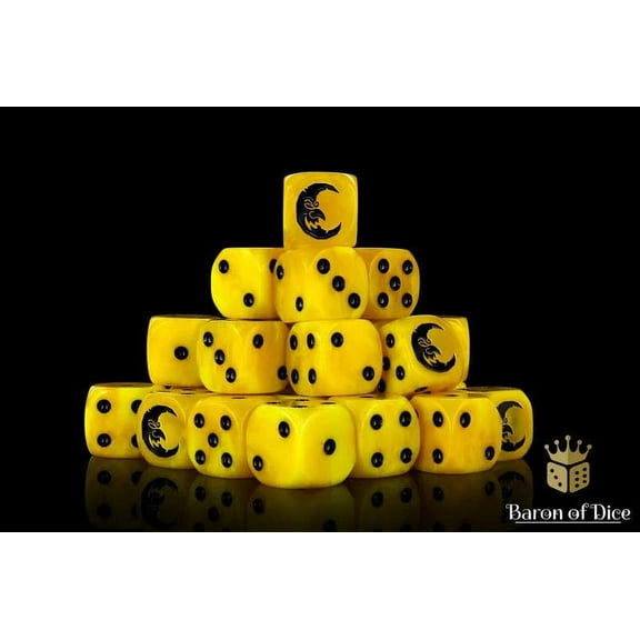Baron Of Dice 6-Sided d6 Full Moon Dice Pack (Rounded)