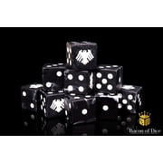 Baron Of Dice 6-Sided d6 Raven Dice Pack [25-Count Rounded - 16mm]
