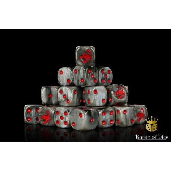Baron Of Dice 6-Sided d6 Scorpion Dice Pack (Rounded)
