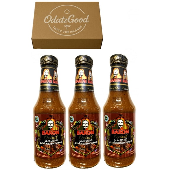 Baron Oxtail Seasoning 14oz (397g) 3-Pack Product of St. Lucia Curated & Packaged by ODatzGood