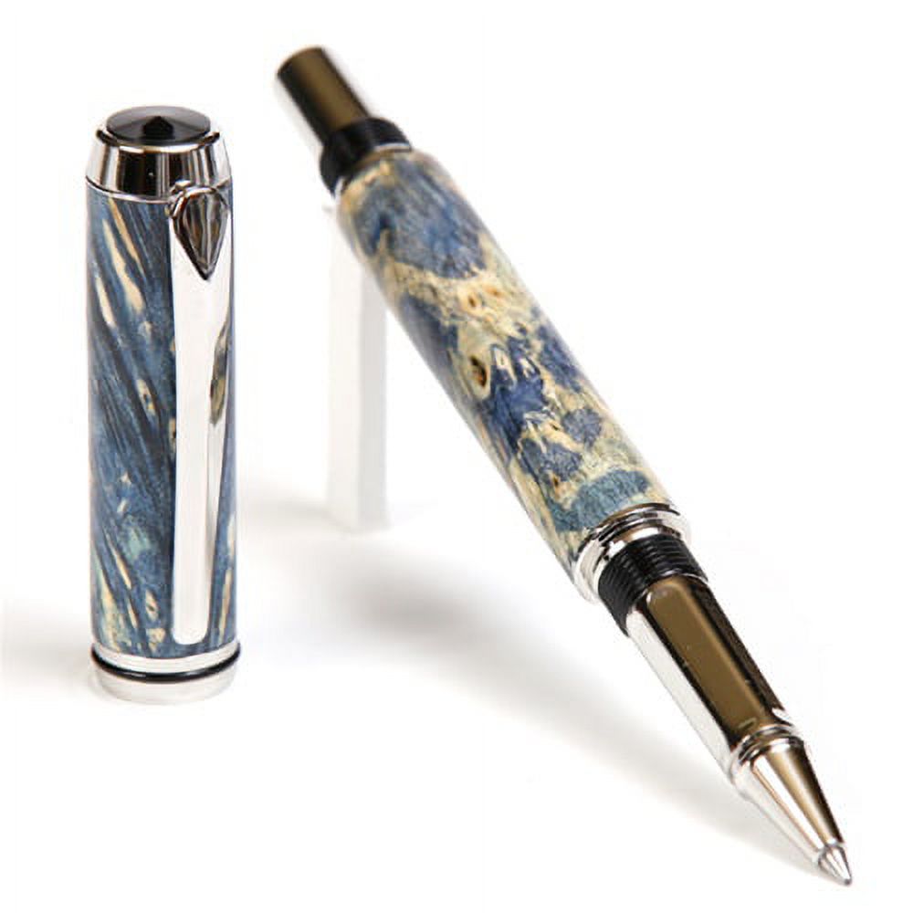 Baron Rollerball Pen - Blue Maple Burl