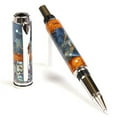 thumbnail image 1 of Baron Rollerball Pen - Blue & Yellow Box Elder with Paula Abalone Inlays, 1 of 1