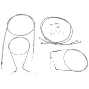 Baron Throttle-Clutch-Brake Cable Kit Stainless 18"-20" Bars BA-801300KT-18