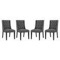 thumbnail image 1 of Baronet Dining Chair Fabric Set of 4 in Gray, 1 of 4