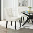 thumbnail image 1 of Modway Baronet 20" Tufted Velvet Dining Chairs in White/Black (Set of 2), 1 of 8