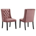 thumbnail image 1 of Baronet Performance Velvet Dining Chairs - Set of 2, 1 of 7