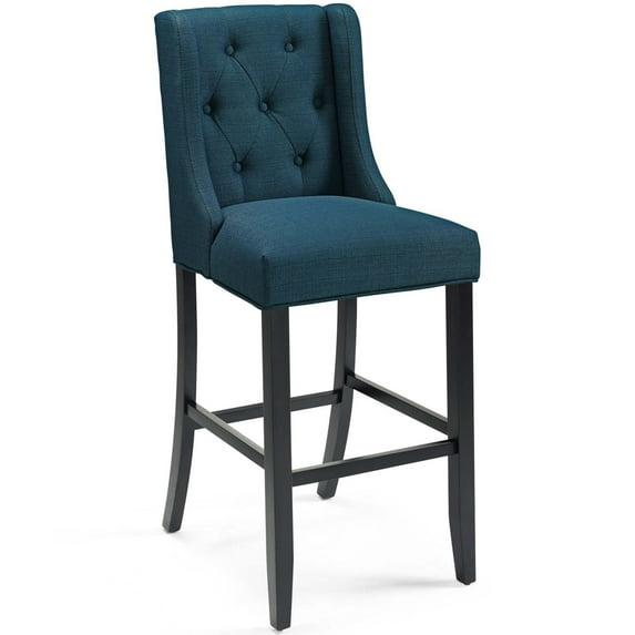 Baronet Tufted Button Upholstered Fabric Bar Stool EEI-3741-AZU By