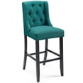 thumbnail image 1 of Modway Baronet Tufted Button Upholstered Fabric Bar Stool in Teal, 1 of 7