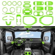 Barong for Jeep Wrangler JL JLU 2018-2025 Accessories Exterior Decoration Door Hinge Handle Engine Hood Hinge Hood Latch Wheel Eyebrow Side Air Outlet Rear Window Hinge Cover 26PCS Full Set Pink