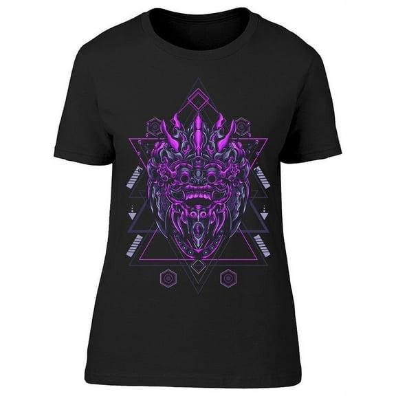 Barong Mask Balinese Geometry T-Shirt Women -Image by Shutterstock, Female Large