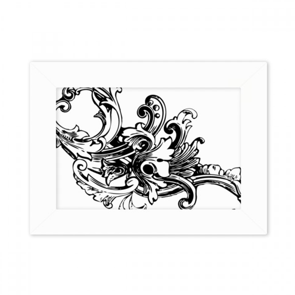 Baroque Art Decoration Modern Pattern Photo Mount Frame Picture Art Painting Desktop 5x7 inch