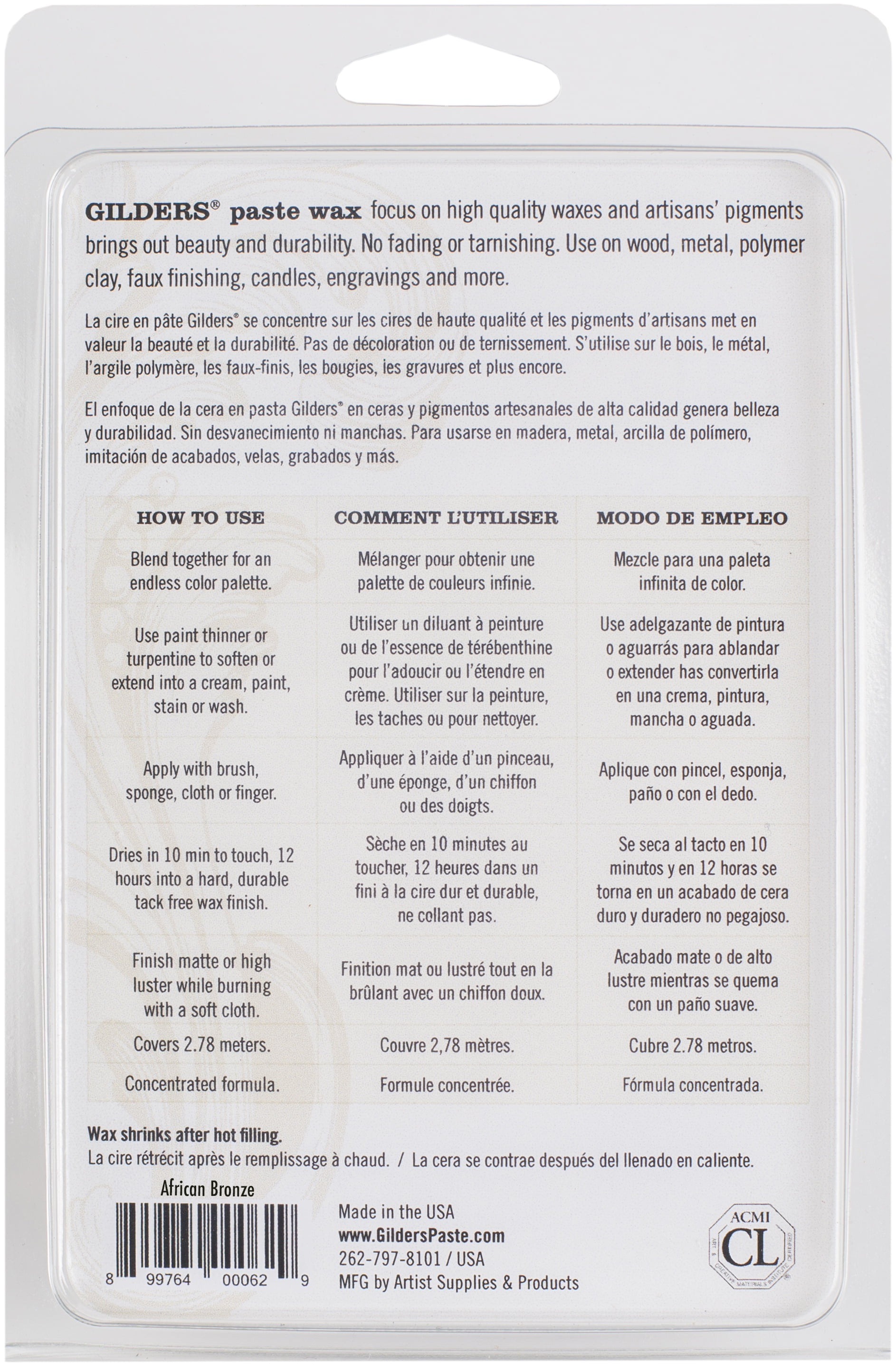 Baroque Art Gilders Paste 1ozAfrican Bronze