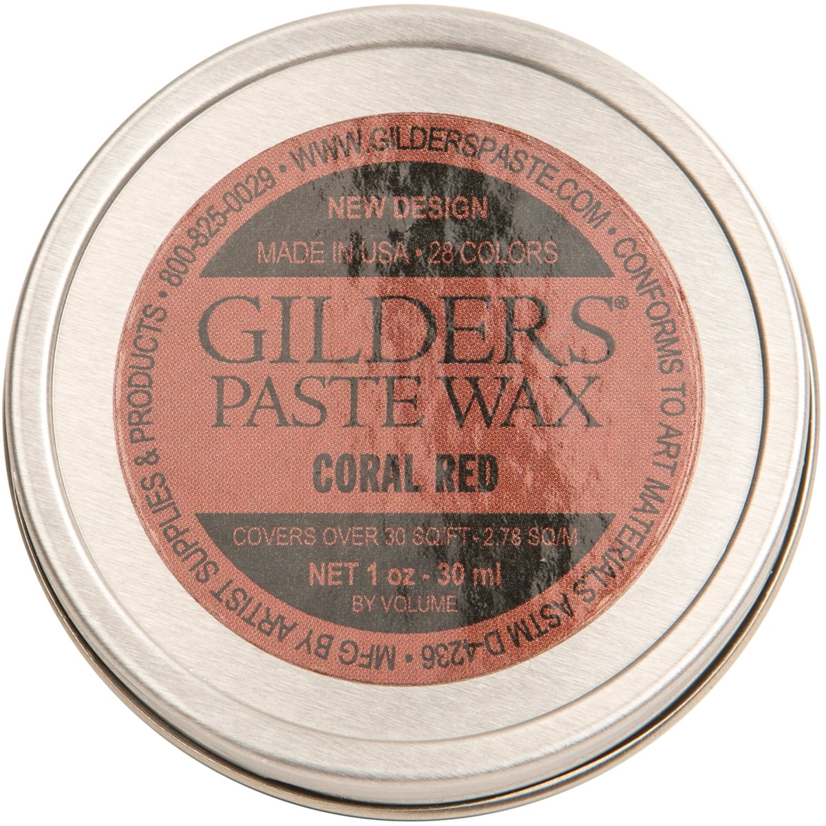 Baroque Art Gilders Paste 1ozCoral Red