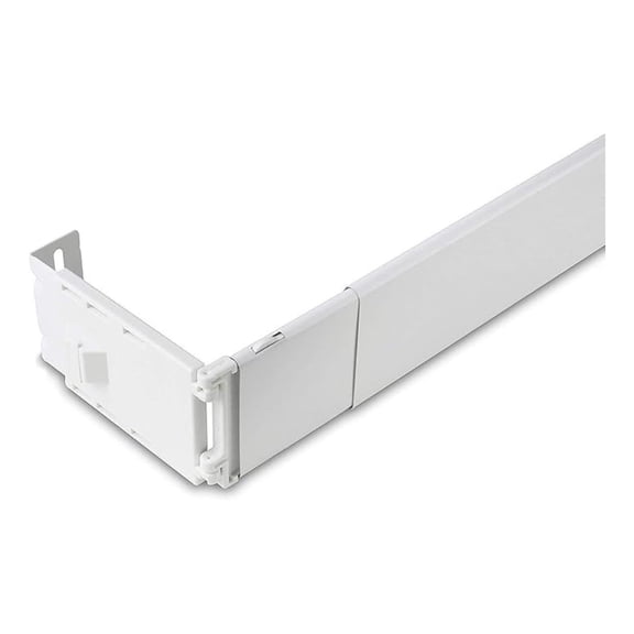 Baroque Bonanza 2-1/2" Wide Pocket Curtain Rod -84 Inch, White Finish, Wall Mounted Rod, Curtain Rods for Windows, Sturdy Steel Construction