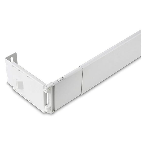 Baroque Bonanza 2-1/2" Wide Pocket Curtain Rod -84 Inch, White Finish, Wall Mounted Rod, Curtain Rods for Windows, Sturdy Steel Construction