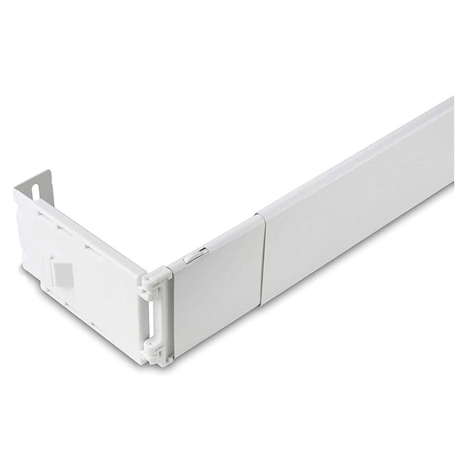 Baroque Bonanza 2-1/2" Wide Pocket Curtain Rod -84 Inch, White Finish, Wall Mounted Rod, Curtain Rods for Windows, Sturdy Steel Construction