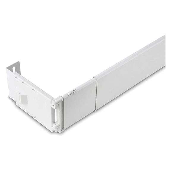 Baroque Bonanza 2-1/2" Wide Pocket Curtain Rod -84 Inch, White Finish, Wall Mounted Rod, Curtain Rods for Windows, Sturdy Steel Construction