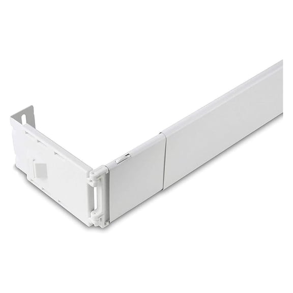 Baroque Bonanza 2-1/2" Wide Pocket Curtain Rod -84 Inch, White Finish, Wall Mounted Rod, Curtain Rods for Windows, Sturdy Steel Construction