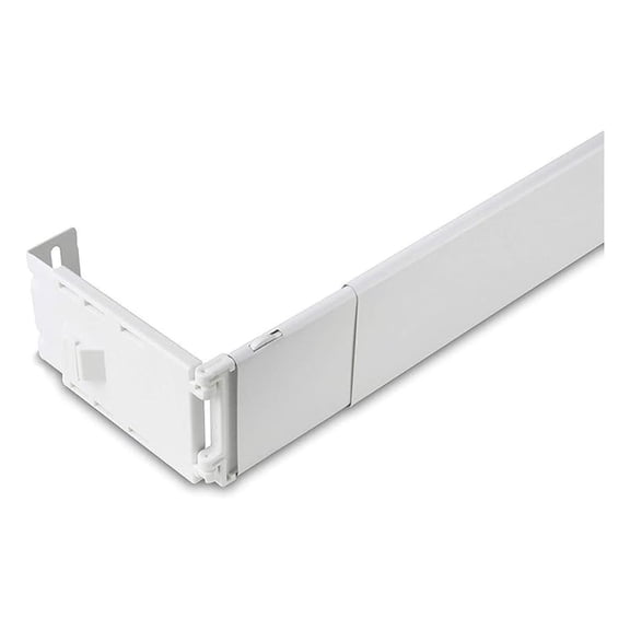 Baroque Bonanza 2-1/2" Wide Pocket Curtain Rod -84 Inch, White Finish, Wall Mounted Rod, Curtain Rods for Windows, Sturdy Steel Construction