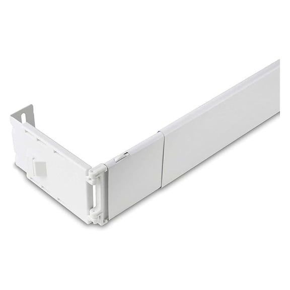 Baroque Bonanza 2-1/2" Wide Pocket Curtain Rod -84 Inch, White Finish, Wall Mounted Rod, Curtain Rods for Windows, Sturdy Steel Construction