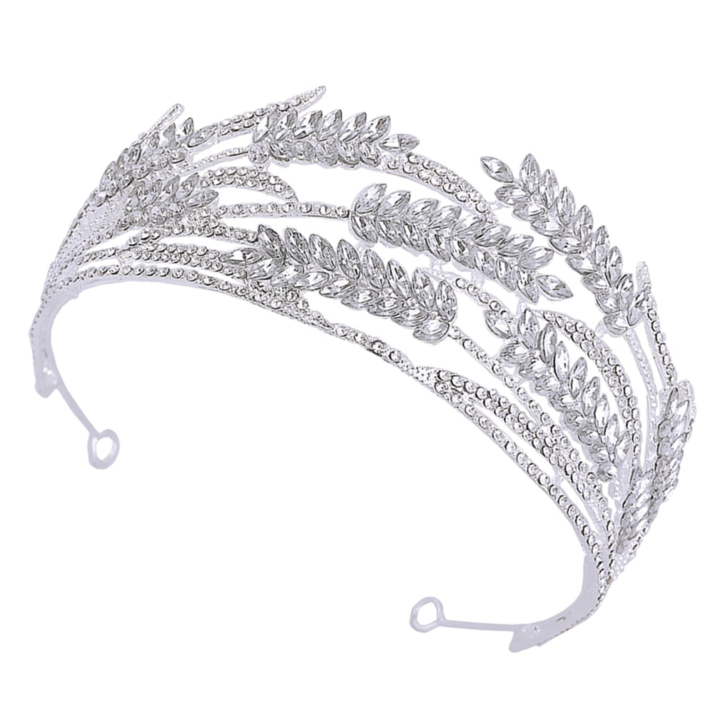 Baroque Crown Pearl Headpiece Wedding Decor Tiara Prop Props Delicate ...