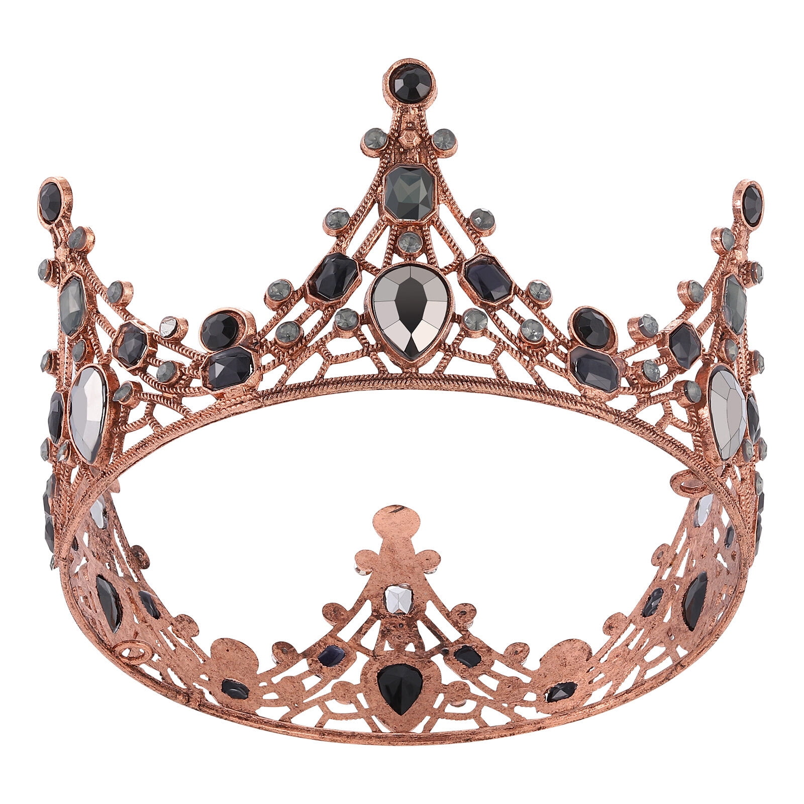 Baroque Crown Vintage Baroque Crown Alloy Headdress Retro Rhinestone